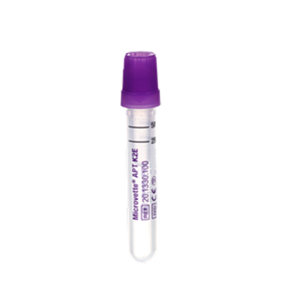 Microvette® APT 500 EDTA K2E, 500 µl, violet cap, cap, round base - Labixel